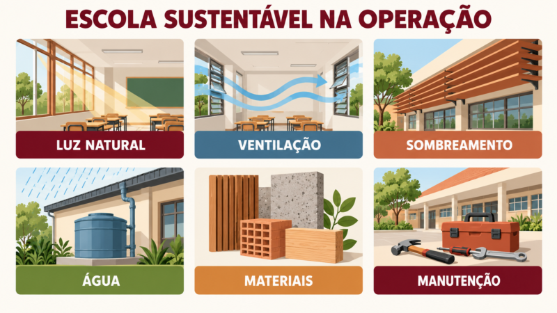 Seis decisões que conectam sustentabilidade e operação escolar